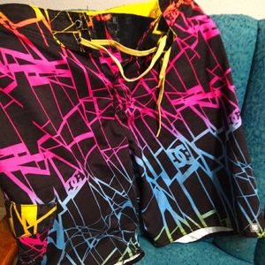 Men's DC shoes multicolored board shorts